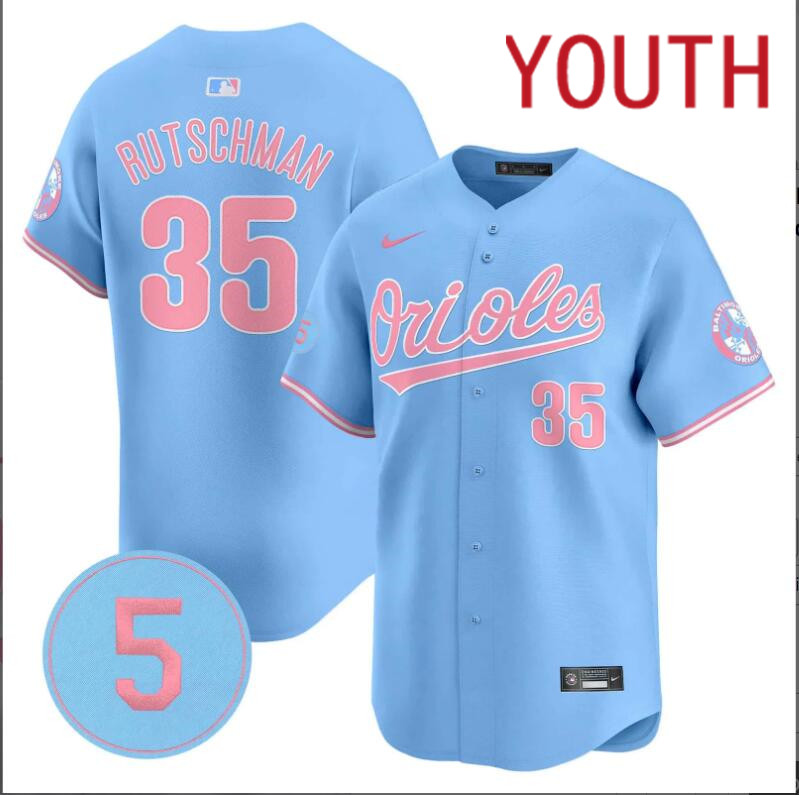 Youth  Baltimore Orioles #35 Rutschman blue 2024 Nike MLB jersey